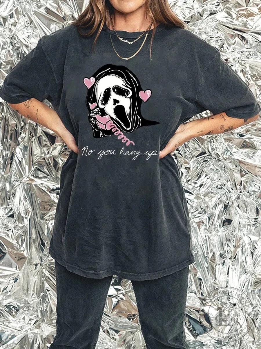 Ghostface No You Hang Up Scream Movie Valentine's Day T-Shirt
