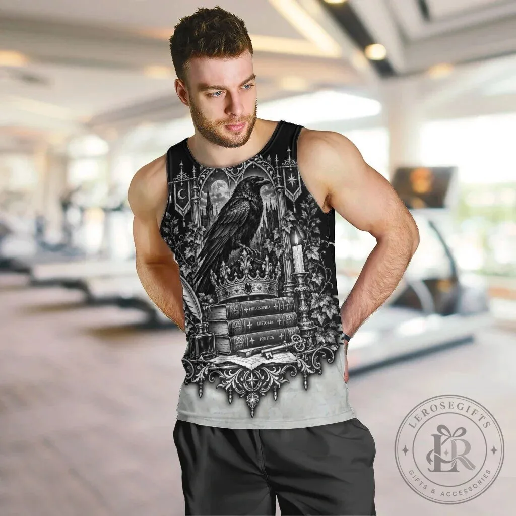 Dark Academia Raven Gothic Literature Vintage Bookish Aesthetic Tank Top