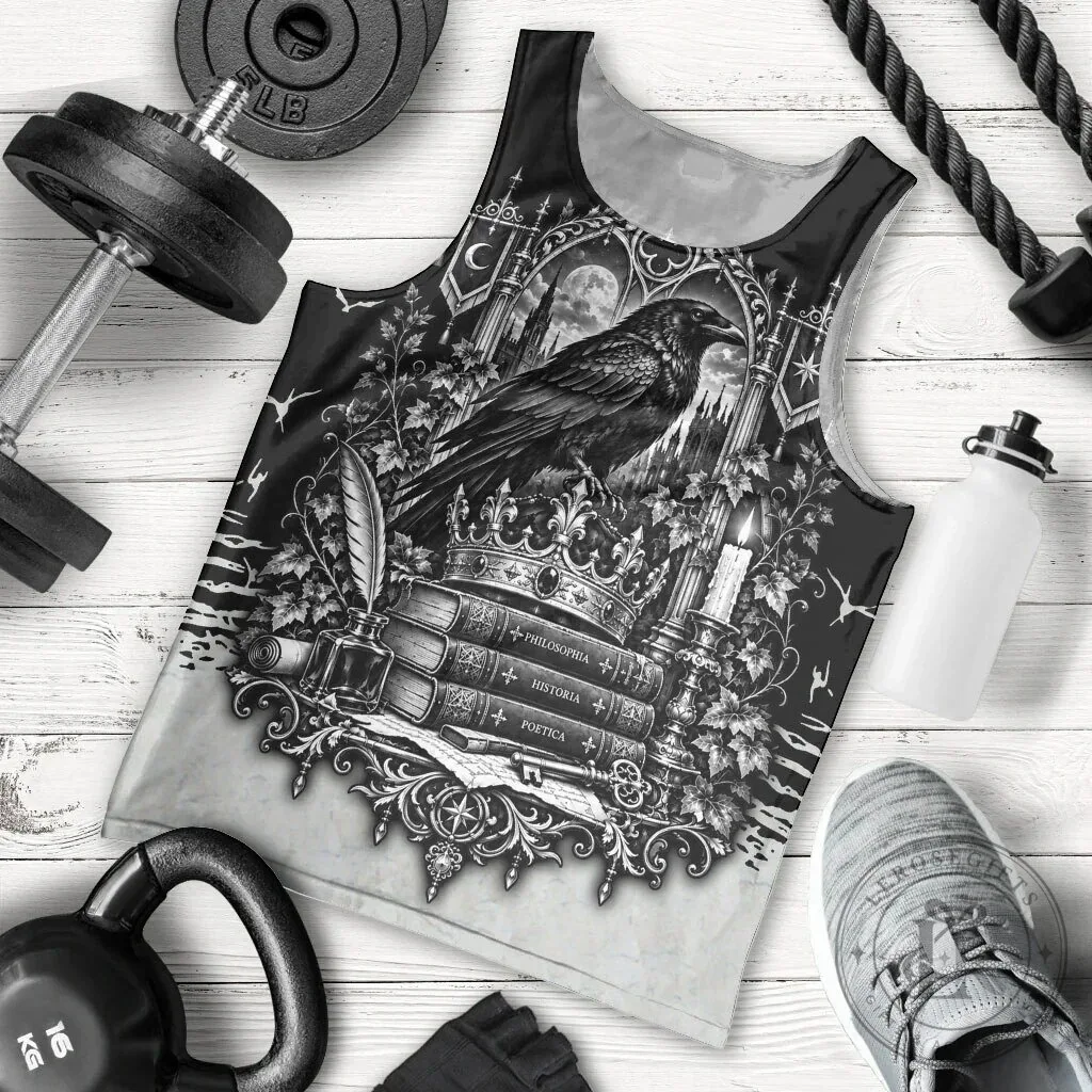 Dark Academia Raven Gothic Literature Vintage Bookish Aesthetic Tank Top 10 Dark Academia Raven Gothic Literature Vintage Bookish Aesthetic Tank Top