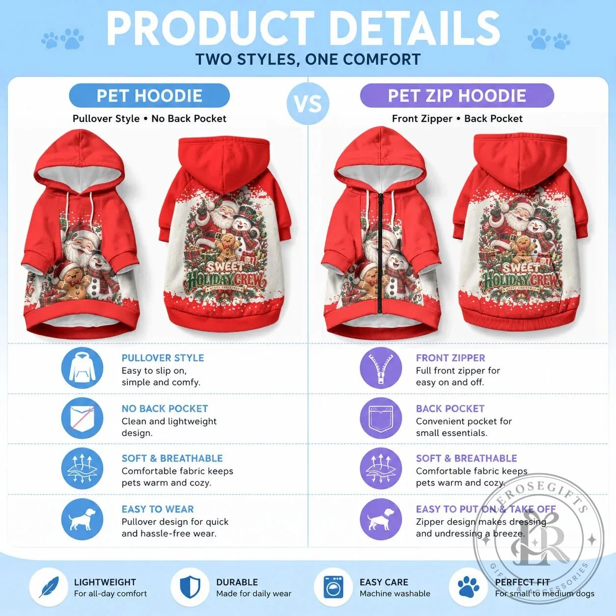 Christmas Santa Snowman Gingerbread Holiday Pet Dog Hoodie Apparel 11 Christmas Santa Snowman Gingerbread Holiday Pet Dog Hoodie Apparel