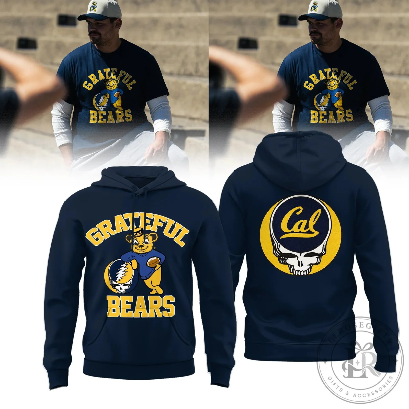 California Golden Bears Grateful Dead Steal Your Face Skull Hoodie
