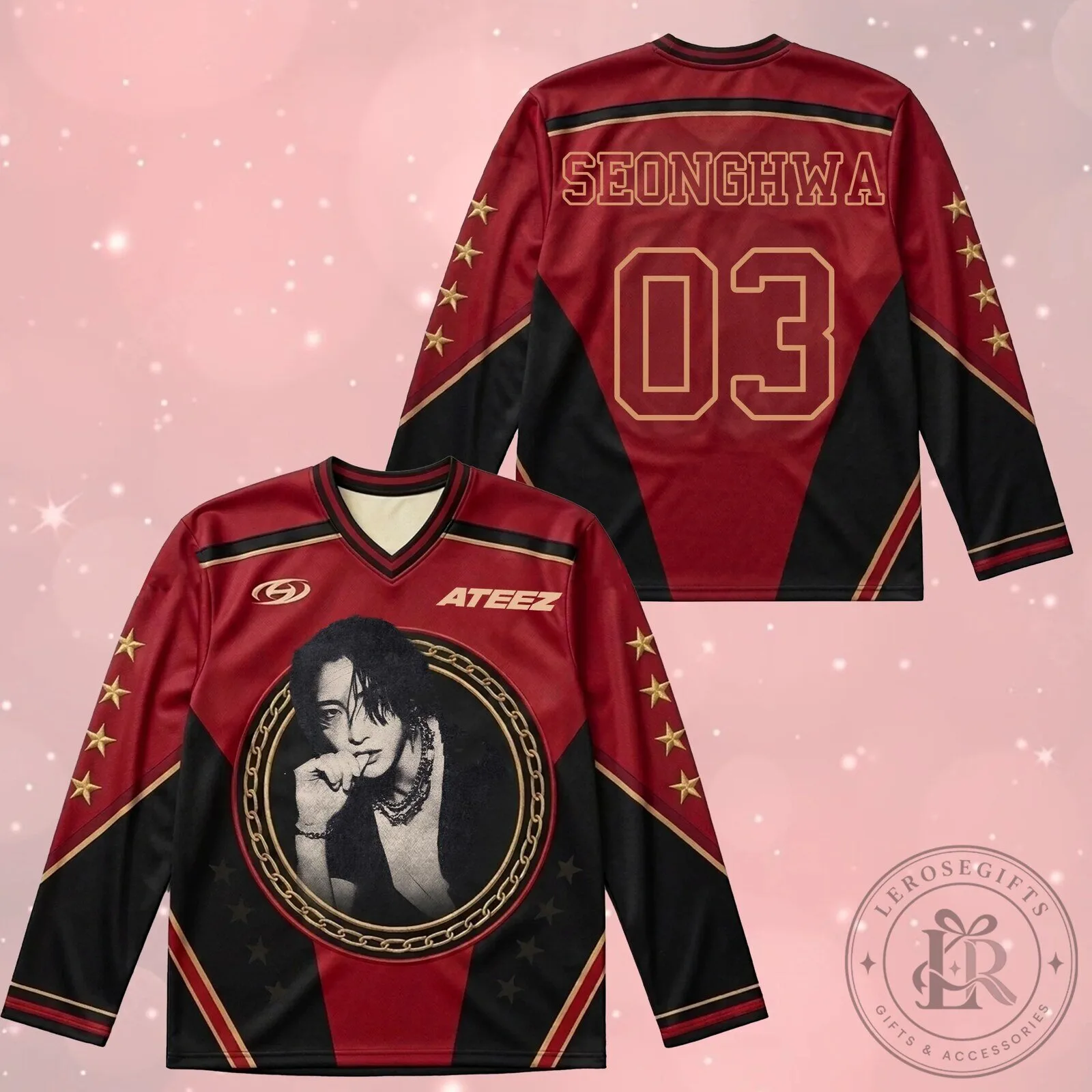 Ateez Hongjoong All To Zero Retro Concert Hockey Jersey for Fans 12 Ateez Hongjoong All To Zero Retro Concert Hockey Jersey for Fans
