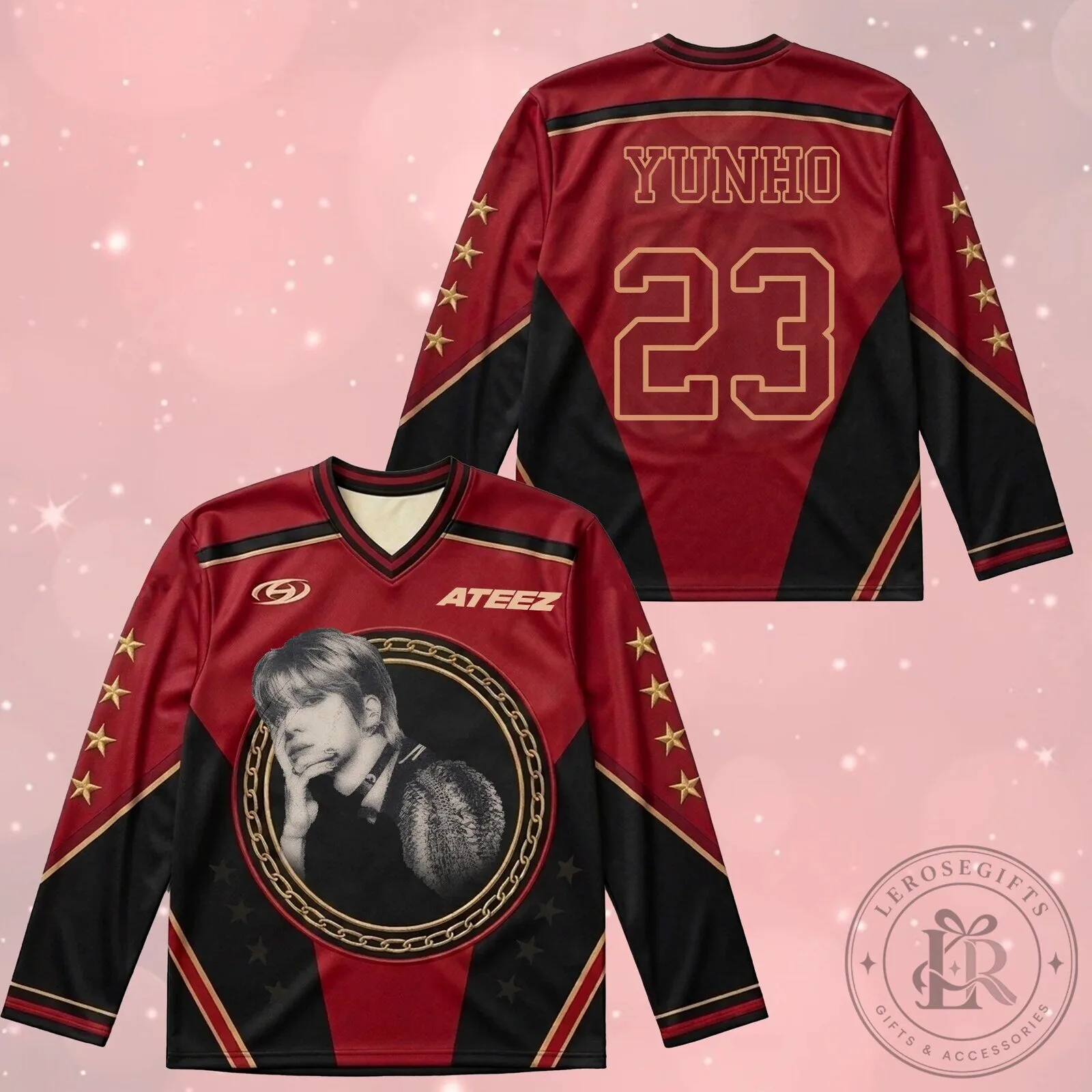 Ateez Hongjoong All To Zero Retro Concert Hockey Jersey for Fans 13 Ateez Hongjoong All To Zero Retro Concert Hockey Jersey for Fans