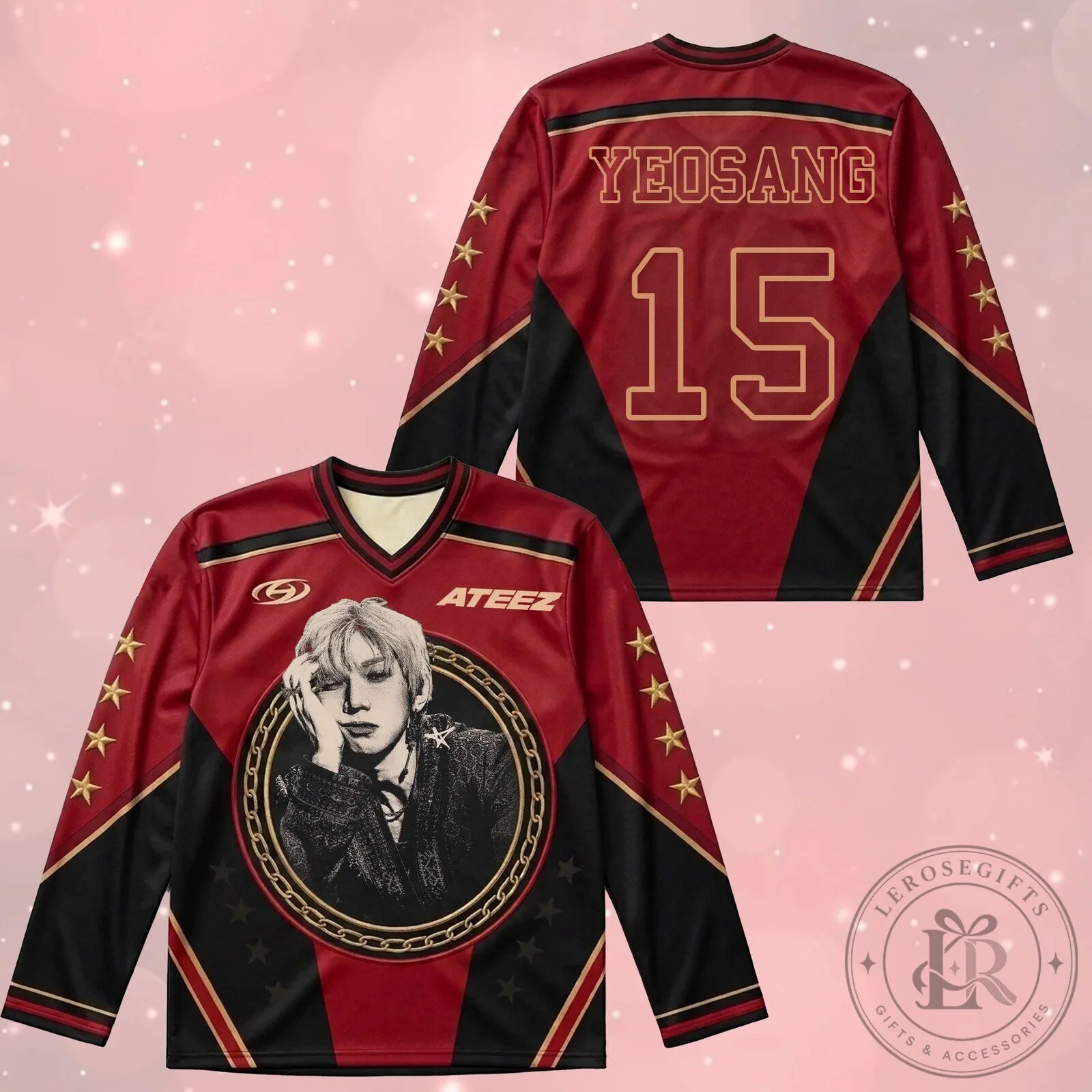 Ateez Hongjoong All To Zero Retro Concert Hockey Jersey for Fans 14 Ateez Hongjoong All To Zero Retro Concert Hockey Jersey for Fans