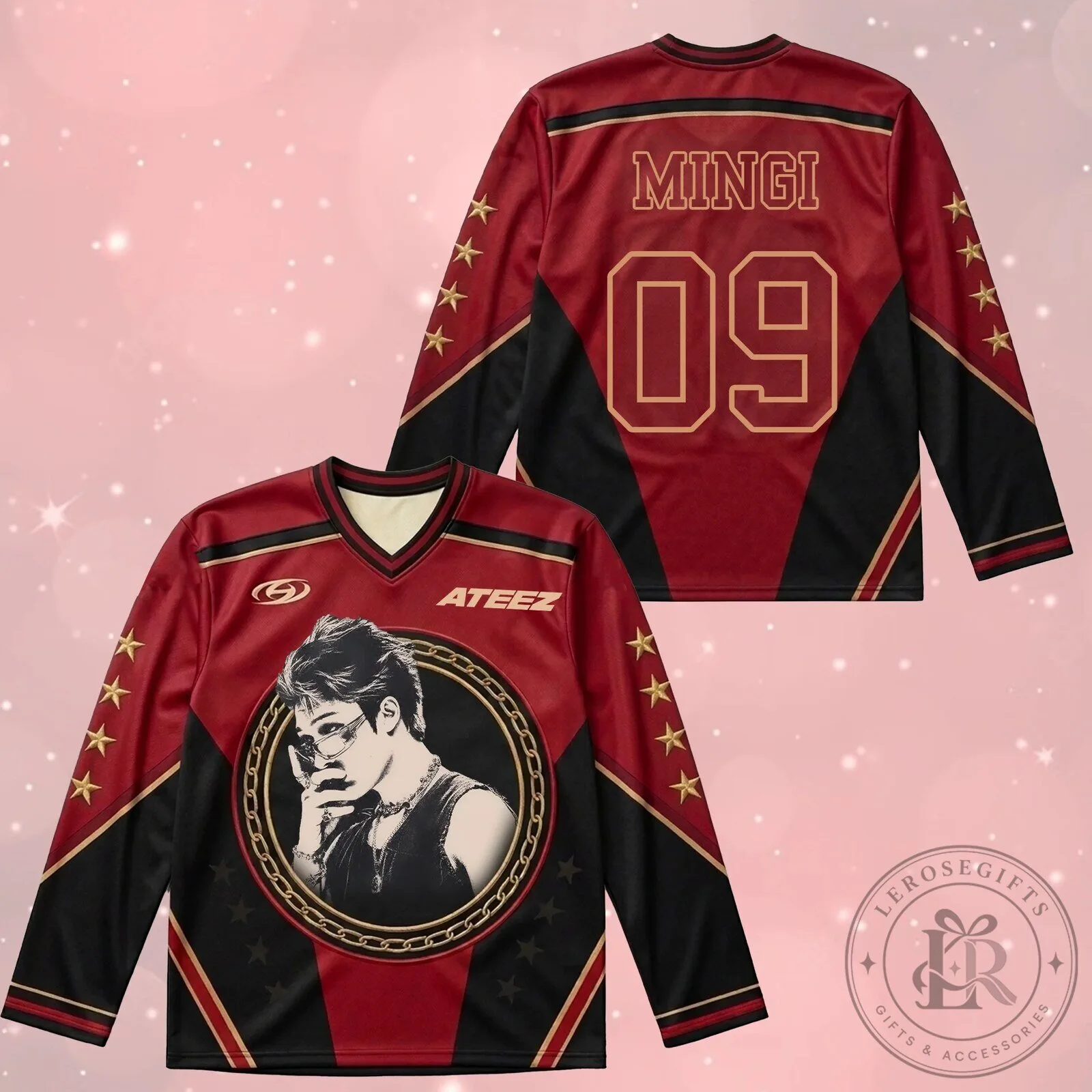 Ateez Hongjoong All To Zero Retro Concert Hockey Jersey for Fans 16 Ateez Hongjoong All To Zero Retro Concert Hockey Jersey for Fans