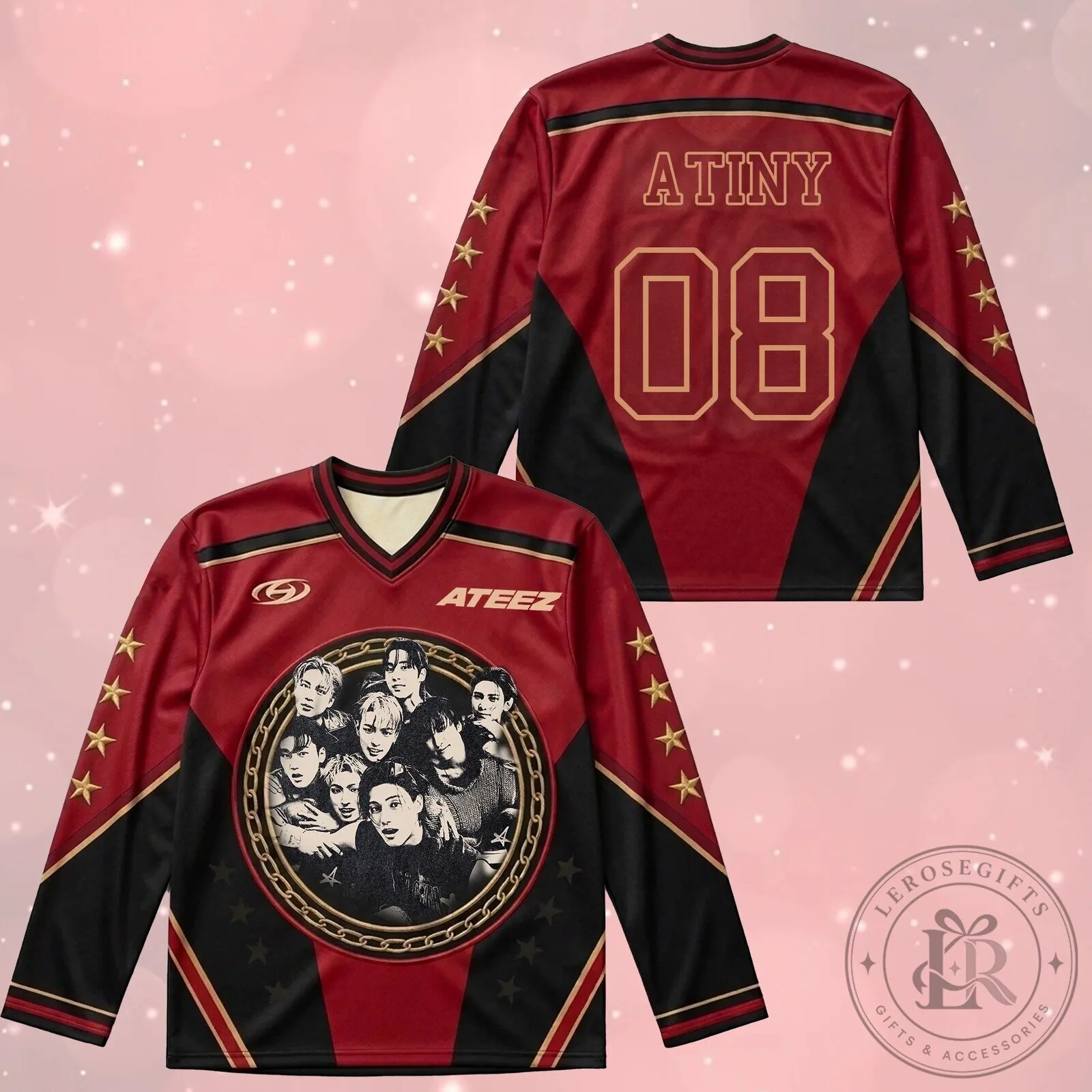 Ateez Hongjoong All To Zero Retro Concert Hockey Jersey for Fans 19 Ateez Hongjoong All To Zero Retro Concert Hockey Jersey for Fans