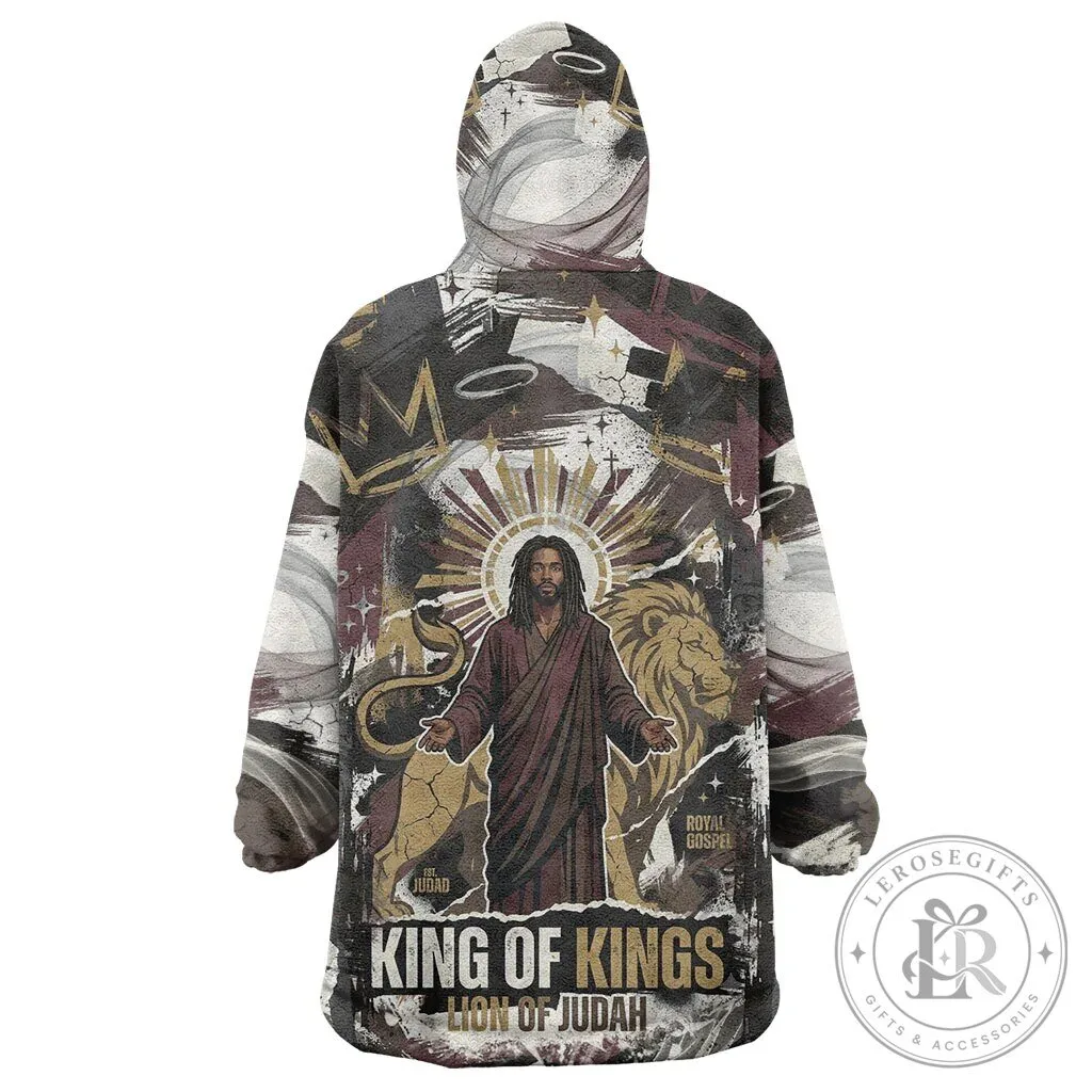 Jesus Is King Lion Of Judah Christian Religious Faith Wearable Blanket Hoodie 11 Jesus Is King Lion Of Judah Christian Religious Faith Wearable Blanket Hoodie