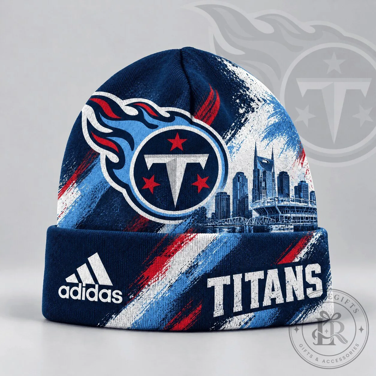 Tennessee Titans NFL Urban Skyline Distressed Brushstroke Knit Beanie Hat