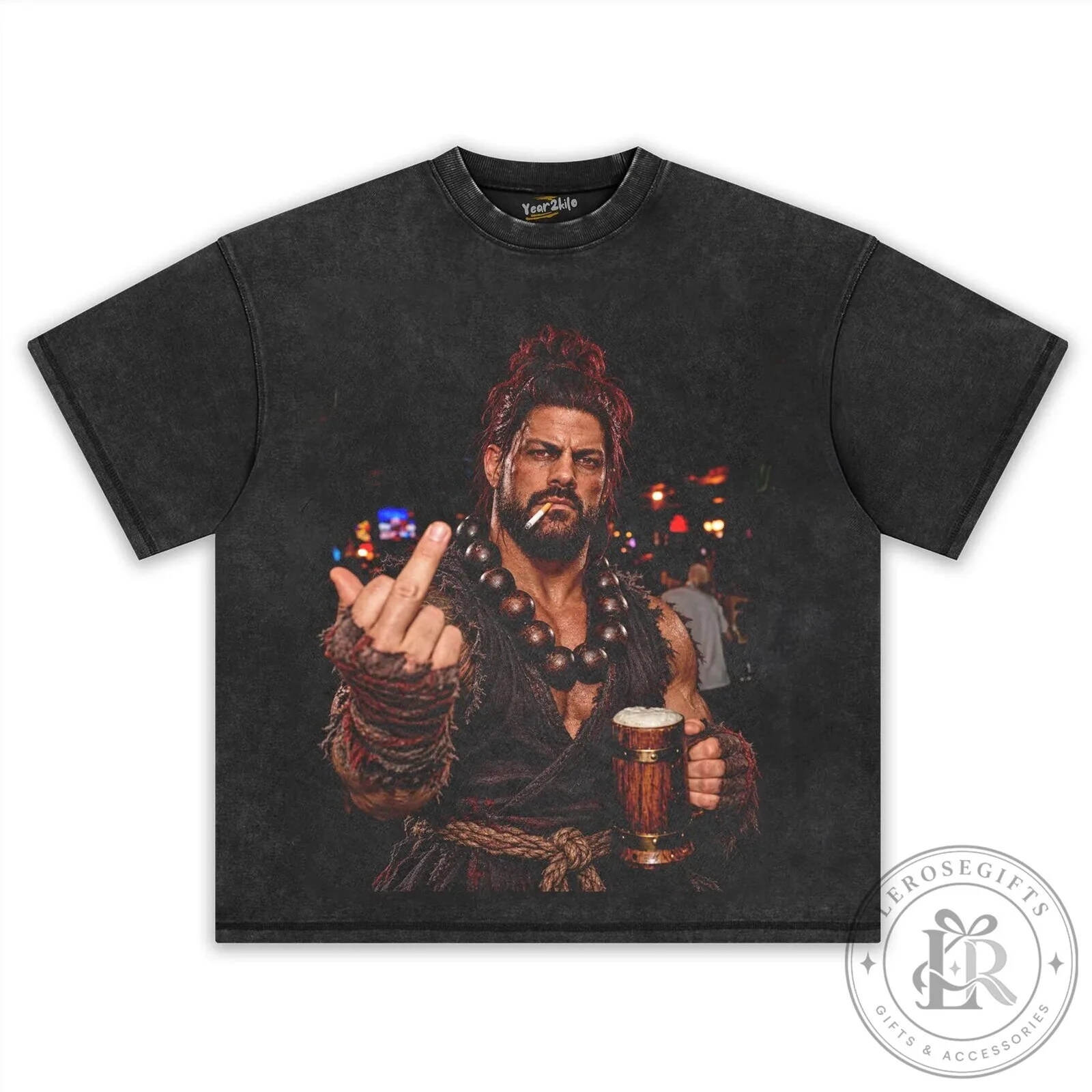 Street Fighter Akuma Roman Reigns Middle Finger Graphic T-Shirt 10 Street Fighter Akuma Roman Reigns Middle Finger Graphic T-Shirt