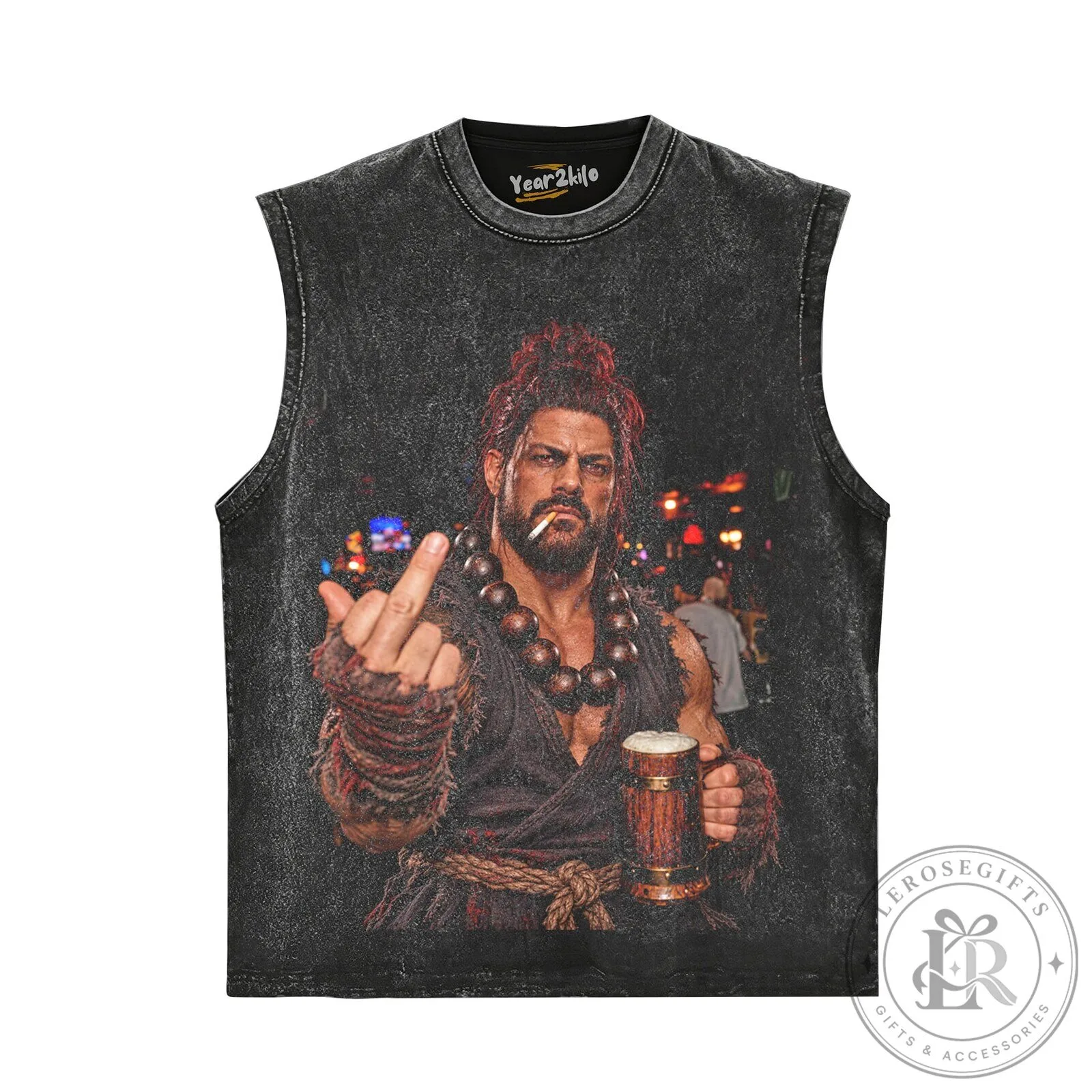 Street Fighter Akuma Roman Reigns Middle Finger Graphic T-Shirt 11 Street Fighter Akuma Roman Reigns Middle Finger Graphic T-Shirt