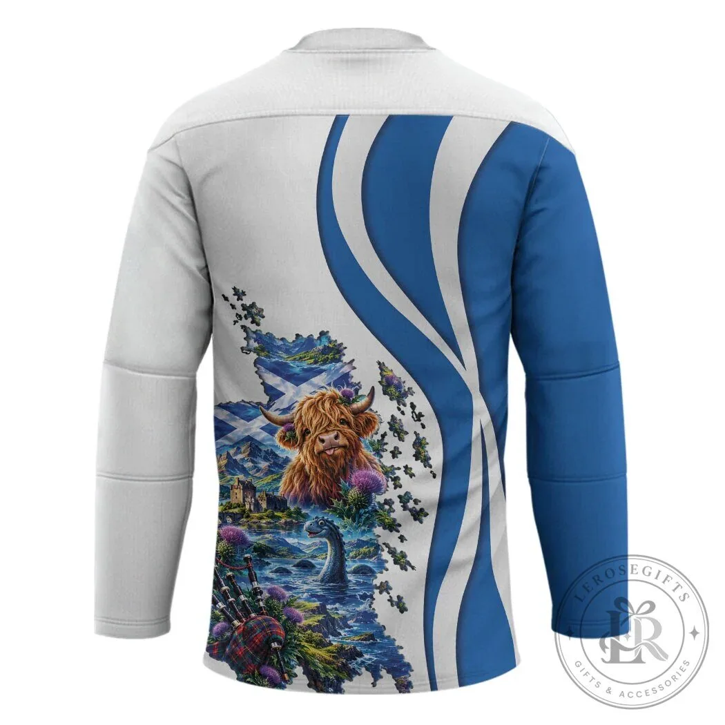 Scotland National Flag and Map Cultural Art Hockey Jersey 6 Scotland National Flag and Map Cultural Art Hockey Jersey