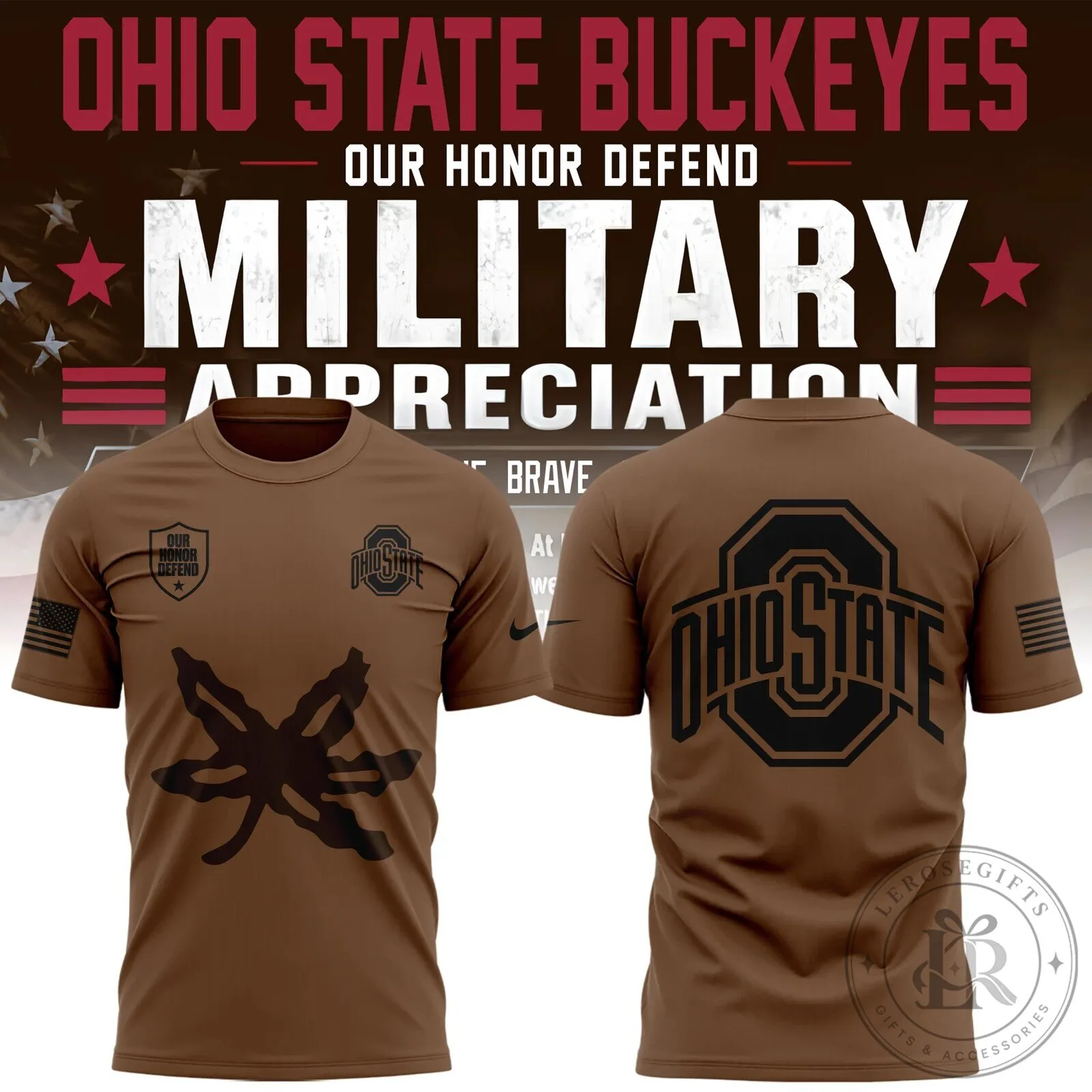 Ohio State Football Military Appreciation Buckeyes T-Shirt