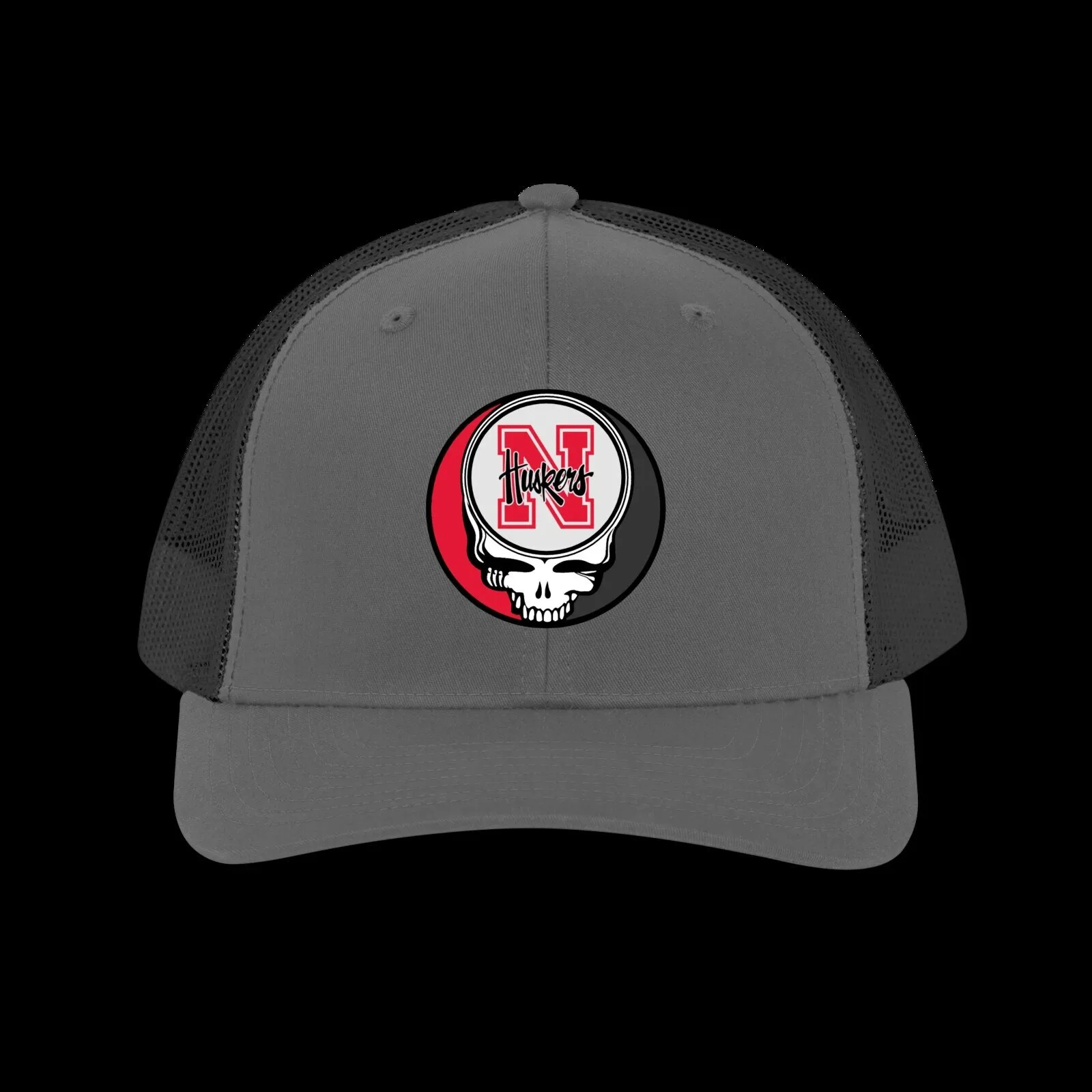 Nebraska Cornhuskers Steal Your Face Grateful Dead Skull Trucker Hat 7 Nebraska Cornhuskers Steal Your Face Grateful Dead Skull Trucker Hat