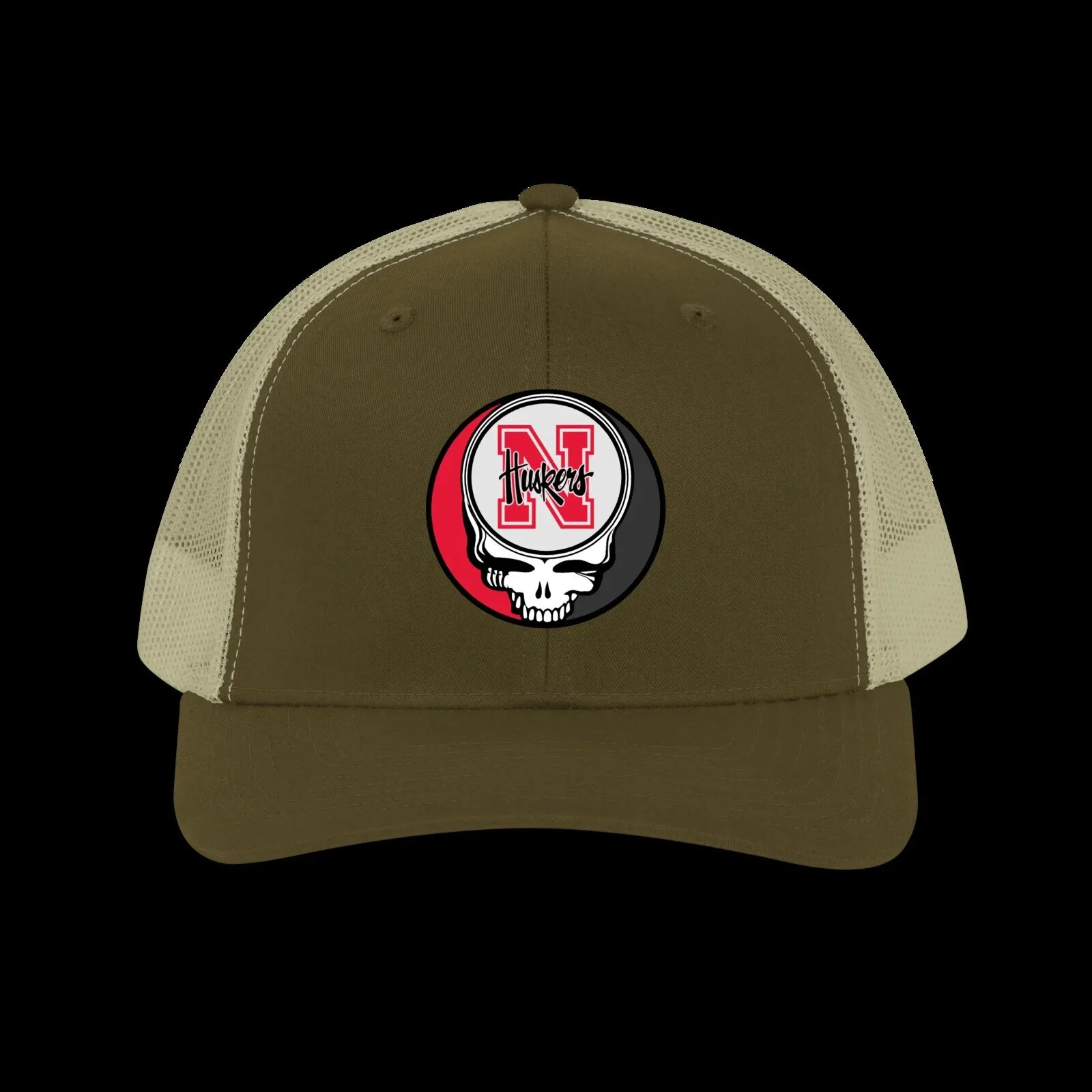 Nebraska Cornhuskers Steal Your Face Grateful Dead Skull Trucker Hat 9 Nebraska Cornhuskers Steal Your Face Grateful Dead Skull Trucker Hat